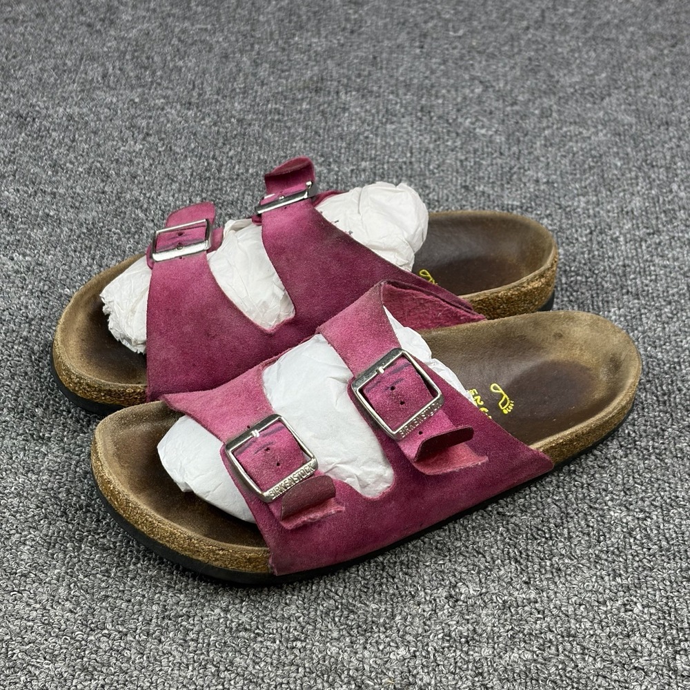 Birkenstock Arizona Festival Fuchsia Pink Suede Leather Sandals EU 39 US 8/8.5‎ - Picture 2 of 10
